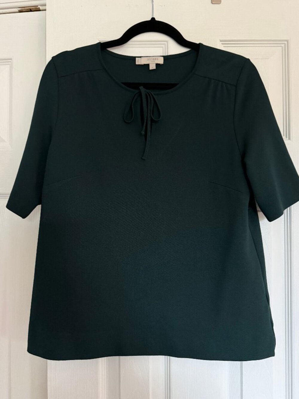 Hobbs blouse in green jersey medium
